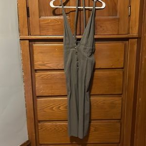 Romper green striped size large but runs small